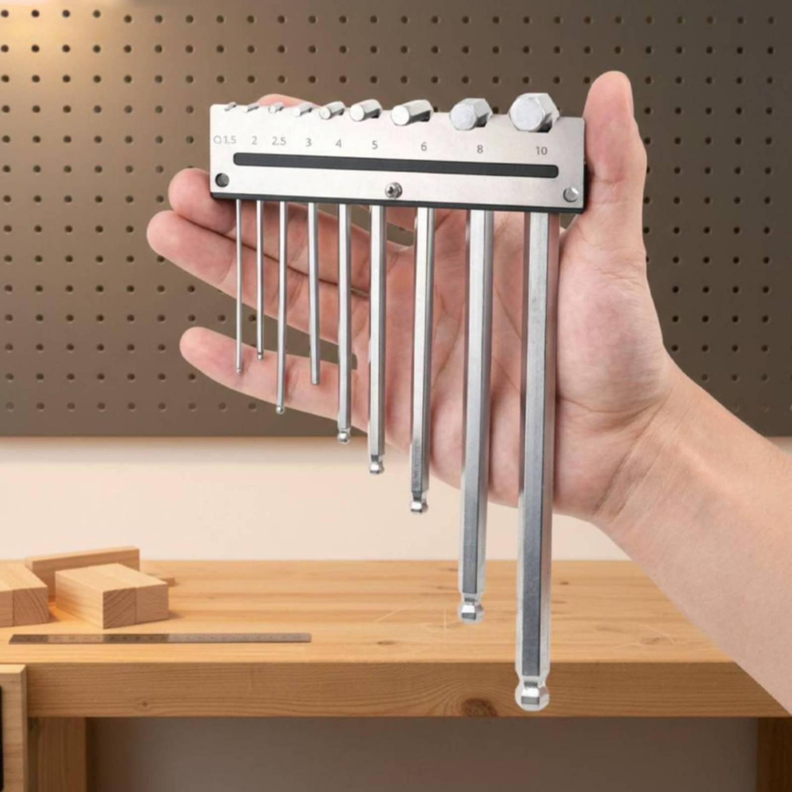Workshop Tools Wall - Soporte de pared para llaves hexagonales,
