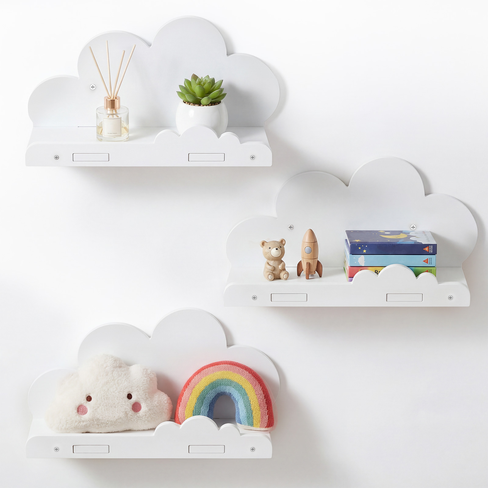 Screw Organizer Kit - 3 Estantes Flotantes en Forma de