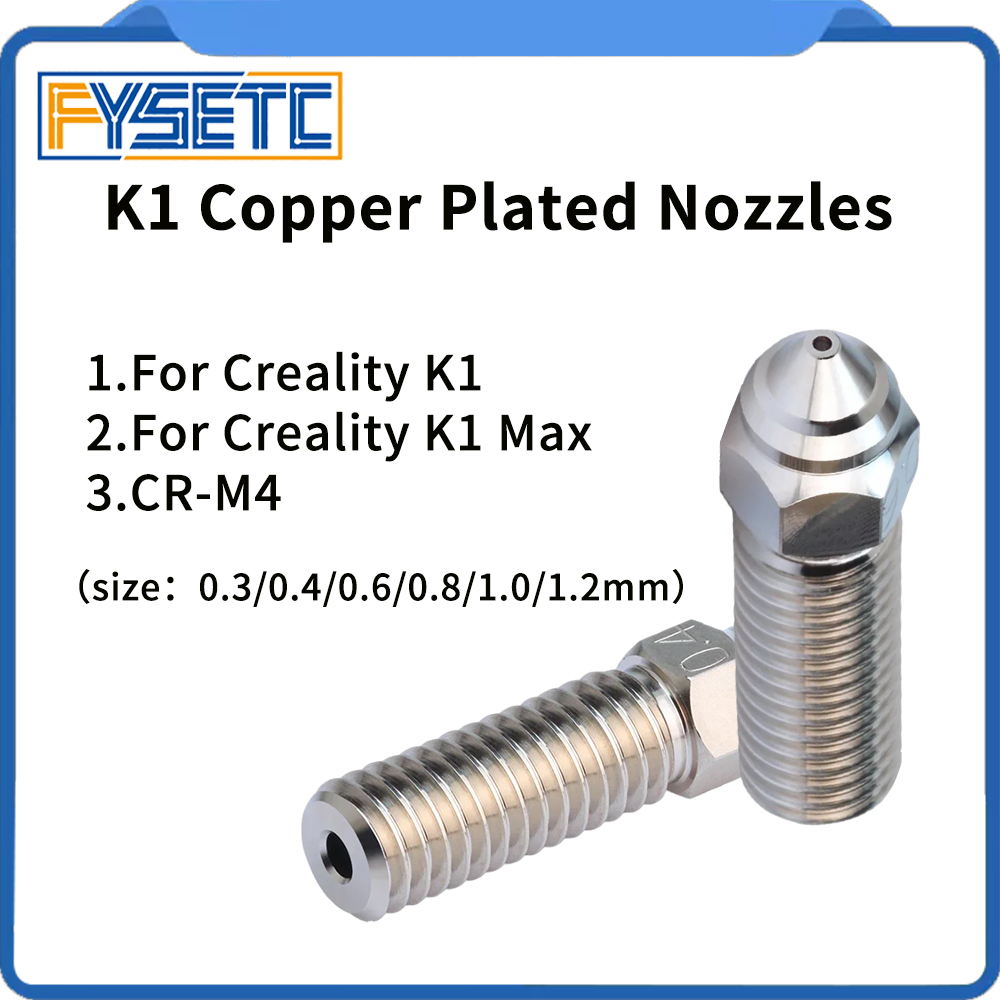 Creality Printer K1 - Boquillas chapadas en cobre para Creality