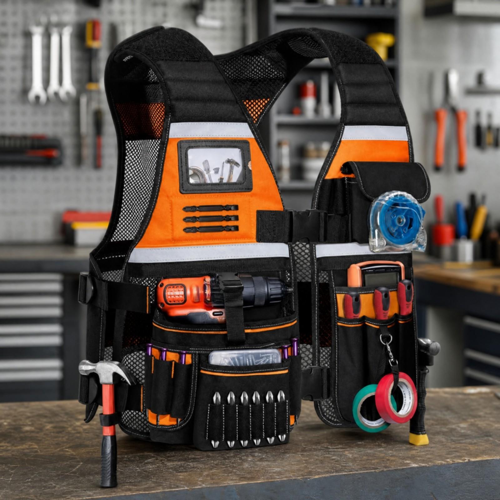 Chaleco multiusos con elemento - Hand Tools Maintenance Workshop reseña y precio