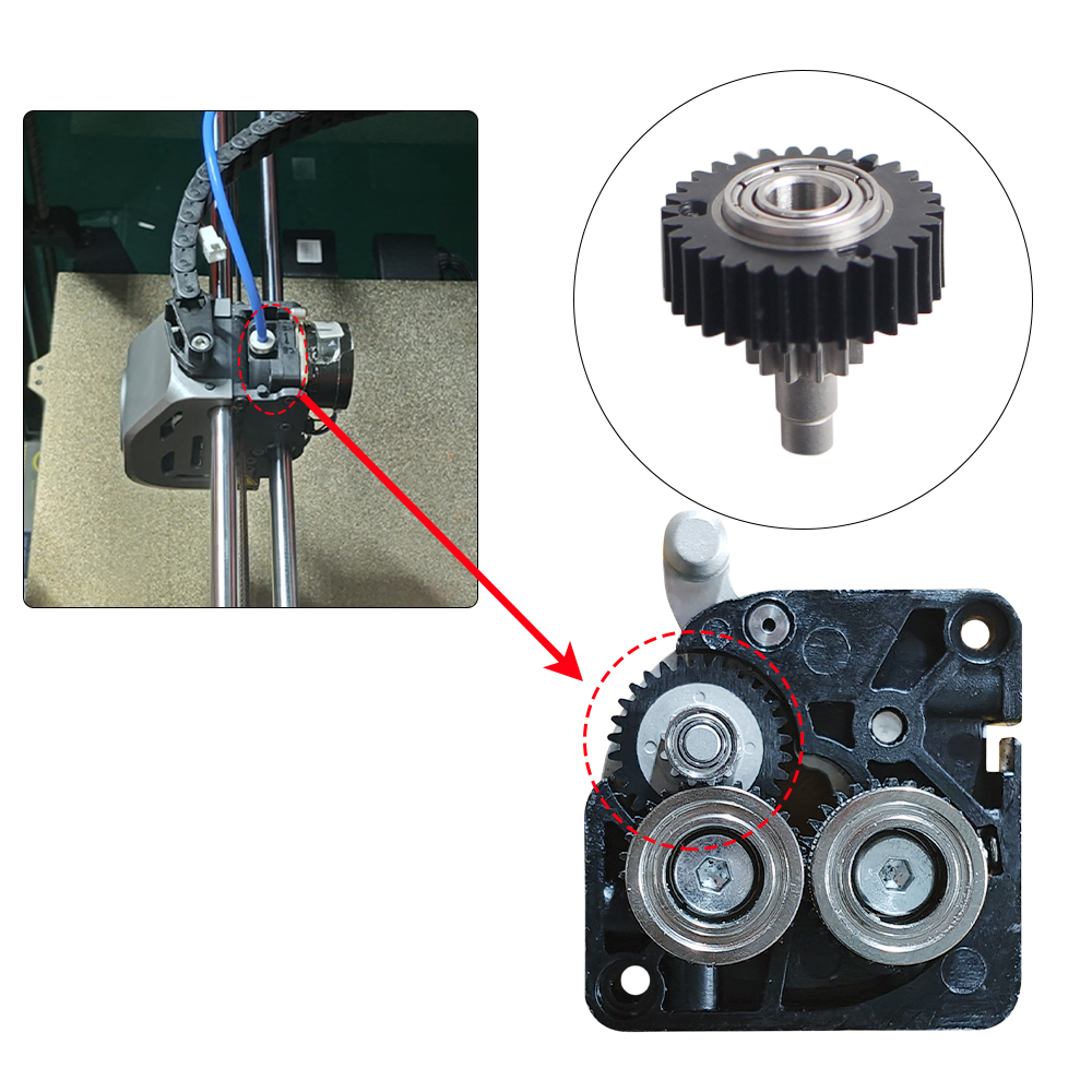 Engranaje reductor de transmis - Creality Printer K1 reseña y precio